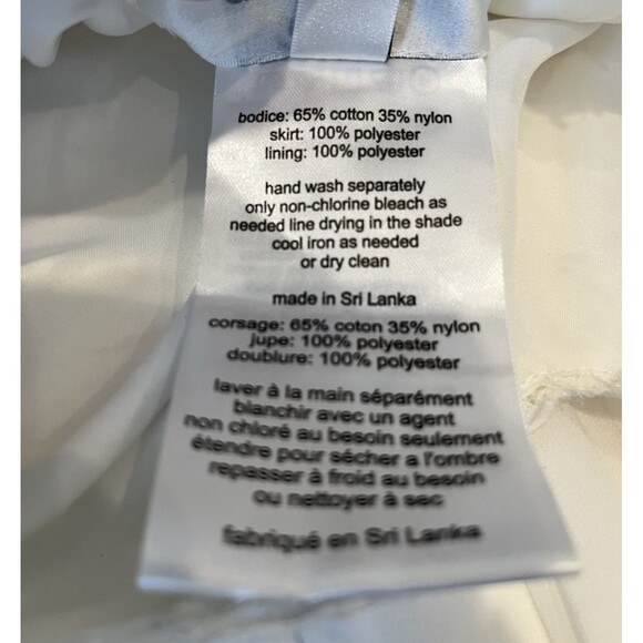 DB Studio Wedding Dress NWT Sz 10 Scalloped V-Neck Lace Bodice A-Line Soft White - Picture 14 of 16